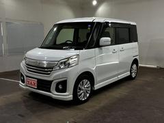 スズキ　スペーシアカスタム　ＧＳターボ　４ＷＤ　AftermarketＳＤナビ　フルセグＴＶ