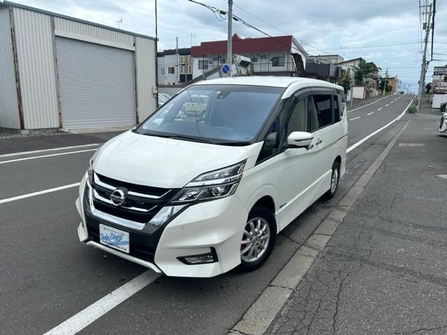 日産 セレナ ハイウェイスター　アラウンドビューモニター　フロントガラスコートテクト　左右パワースライドドア　エマージェンシーブレーキ　クルーズコントロール　ハンズフリースライド　リアエアコン　ＬＥＤライト　パーキングアシスト