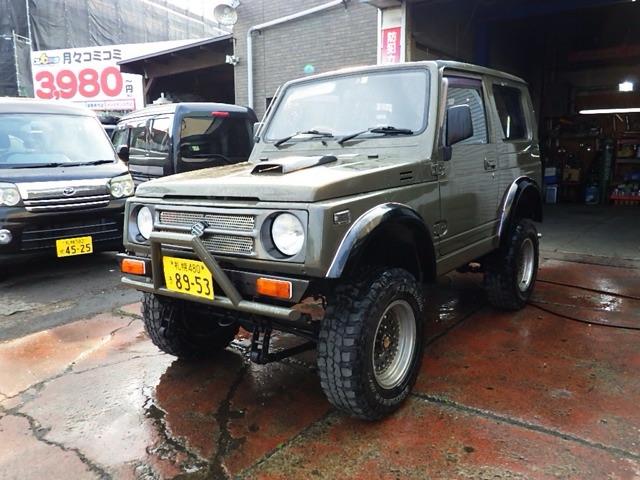 ＨＡ　４ＷＤ　リフトＵＰ　ヒッチメンバー　５速マ二アル　エアコン　パワステ　社外ＬＥＤヘットライト　オーバーフェンダー　下回り塗装済