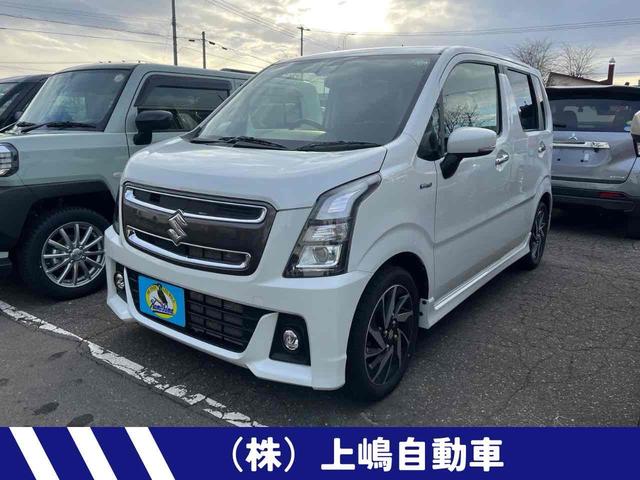 ワゴンＲスティングレー(スズキ) ハイブリッドＸ　リミテッド　４ＷＤ　ＥＴＣ　ナビ　ＴＶ　レーンアシスト　衝突被害軽減システム　ＬＥＤヘッドランプ　スマートキー　アイドリングストップ　シートヒーター　ベンチシート　ＣＶＴ　盗難防止システム　ＡＢＳ　ＥＳＣ　ＣＤ 中古車画像