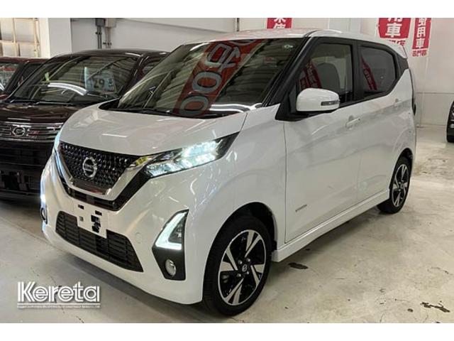 日産 デイズ ハイウェイスター　Ｇターボ　エアコン　パワーステアリング　パワーウィンドウ　衝突被害軽減システム　盗難防止システム　運転席エアバッグ　助手席エアバッグ　ＡＢＳ　ＥＳＣ　クリアランスソナー　寒冷地仕様　ベンチシート　ＬＥＤライト