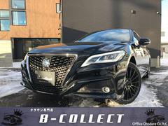 クラウンハイブリッド G-エグゼクティブ Four 寒冷地仕様車 サンルーフ エンスタ 純正18インチスパッタリングAW デジタルインナーミラー クルコン 本革シート シートヒーター シートクーラー スマートキー カードキー 盗難防止装置 100V 中古車画像