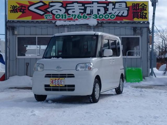 ダイハツ タント Ｘ　４ＷＤ　スライドドア　クリアランスソナー　スマートキー　電動格納ミラー　ベンチシート　ＡＴ　盗難防止システム　ＡＢＳ　ＣＤ　衝突安全ボディ　エアコン　パワーステアリング