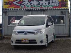 セレナ ハイウェイスター Vセレクション 4WD ETC ナビ TV 両側電動スライドドア オートライト HID スマートキー 電動格納ミラー 後席モニター 3列シート ウォークスルー CVT アルミホイール 盗難防止システム 衝突安全ボディ 中古車画像