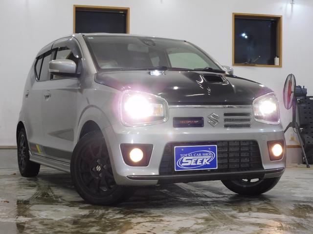 アルトワークス(スズキ) ベースグレード　AftermarketＦＲＰエアロボンネットロッソモデロ新品マフラー純正レカロシートＫＹＢショックＨＩＤフォグランプ横滑り防止機能スマートキープッシュスタートパドルシフト純正タワーバーオートエアコン寒冷地仕様 中古車画像