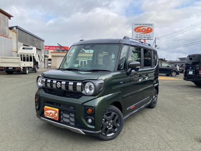 ハイブリッドＸＺ　ターボ　４ＷＤ　届出済未使用車　純正９インチメモリーナビ　全方位カメラ　フルセグ　Ｂｌｕｅｔｏｏｔｈ　ＵＳＢ　両側電動スライドドア　オートクルーズコントロール　ＬＥＤヘッドランプ　シートヒーター