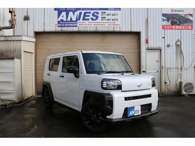 タフト Ｘターボ　４ＷＤ　スマアシＩＩＩ　９インチディスプレイオーディオＴＶ　ＵＳＢ　ＨＤＭＩ　Ｂｌｕｅｔｏｏｔｈ　ＬＥＤヘッドライト　ＬＥＤフォグ　大型サンルーフ　社外アルミタイヤ　純正スチール新品冬タイヤ付（1枚目）