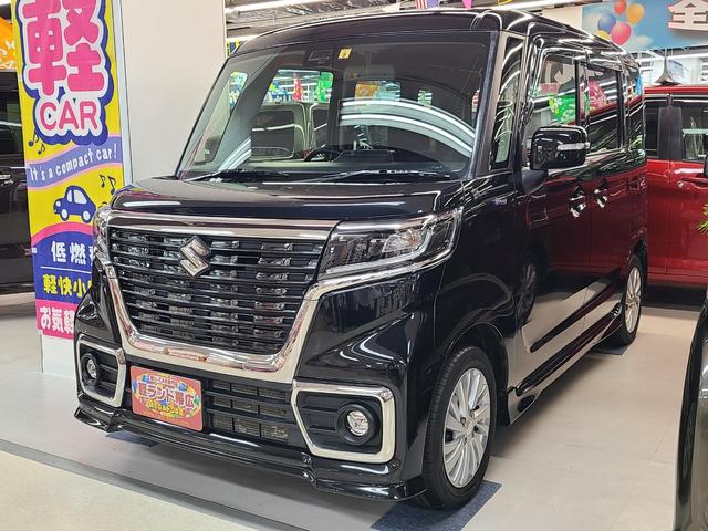 スズキ スペーシアカスタム ハイブリッドGS 4WD 社外メモリーナビ