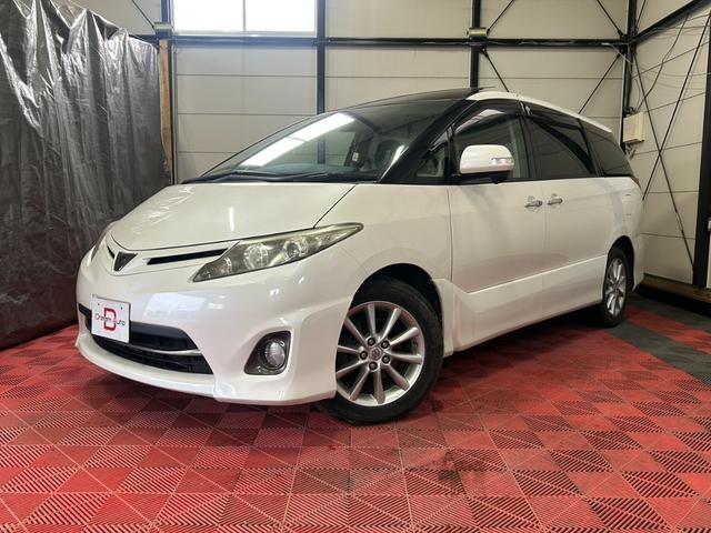 エスティマ(トヨタ) ２．４アエラス　Ｇエディション　４ＷＤ　キーレス　スマートキー　ＥＴＣ　盗難防止システム　衝突安全ボディ　３列シート　フルフラット　オットマン　ＨＩＤ　パワーステアリング　パワーウィンドウ　エアバッグ（運転席・助手席） 中古車画像