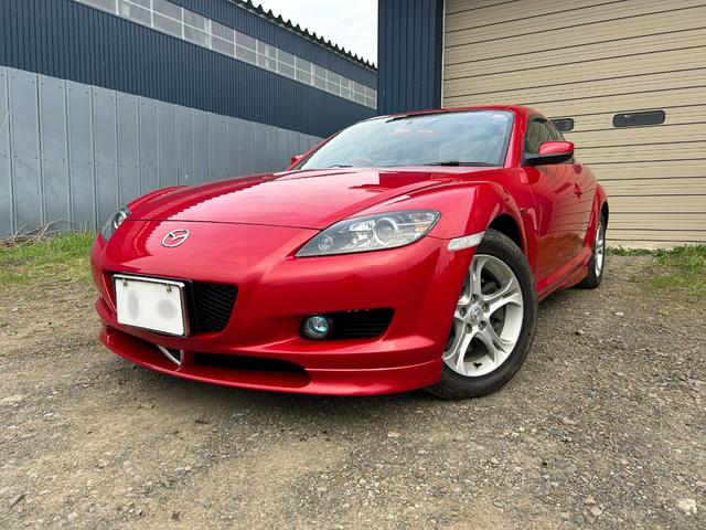 マツダ ＲＸ－８ タイプＥ　ＥＴＣ　バックカメラ　ナビ　オートクルーズコントロール　ＡＴ　ＨＩＤ　キーレスエントリー　アルミホイール　革シート　パワーシート　盗難防止システム　衝突安全ボディ　ＡＢＳ　ＥＳＣ　ＣＤ　エアコン