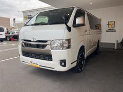 ハイエースバン スーパーGL ダークプライムII 4WD ドライブレコーダー バックカメラ ナビ TV レーンアシスト 衝突被害軽減システム 両側スライドドア オートマチックハイビーム オートライト アルミホイール スマートキー 電動格納ミラー 中古車画像