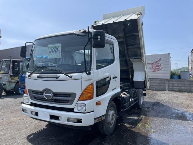 ヒノレンジャー 　４トンダンプ　フル装備　ＥＴＣ　６ＭＴ　車検令和７年１１月　走行８．２万キロ　ディーゼル　５１００ｃｃ　積載３，４５０ｋｇ　３人乗り（1枚目）