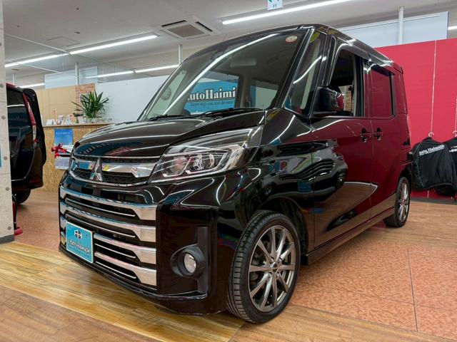 ｅＫスペースカスタム(三菱) カスタムＧ　ｅ−アシスト　４ＷＤ　１年保証付　寒冷地仕様　Aftermarketナビ　フルセグＴＶ　バックカメラ☆片側パワースライド　シートヒーター　ＨＩＤ　Aftermarket１５インチＡＷ 中古車画像
