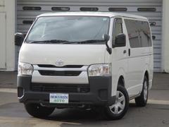 ハイエースバン ロングDX 4WD 5ドア 3人乗り 2バッテリー 純正ナビワンセグ バックモニター 電動格納ミラー トヨタセーフティセンス 横滑り防止 ETC キーレスキー2本 荷室床板張り インテリジェントクリアランスソナー 中古車画像
