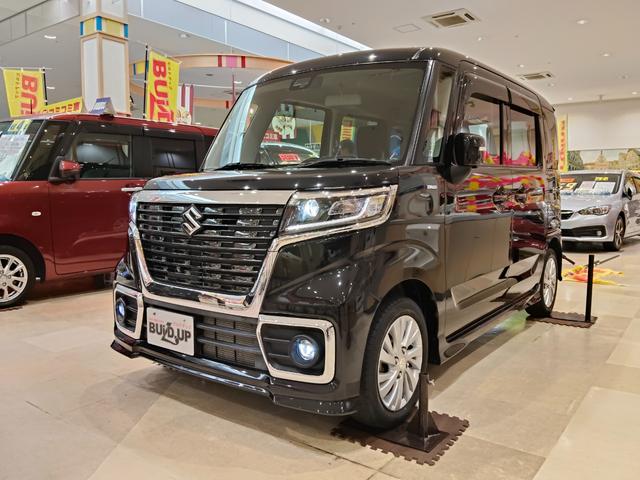 スペーシアカスタム ハイブリッドＧＳ　４ＷＤ　ブレーキサポート　前後誤発進抑制　全方位モニター　純正８インチナビ　バックモニター　地デジ　Ｂｌｕｅｔｏｏｔｈ　エンジンスターター　ヘッドアップディスプレイ　左右シートヒーター　左パワスラ（1枚目）