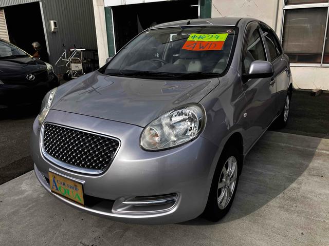 マーチ(日産) ボレロ　４ＷＤ　バックカメラ　ナビ　ＴＶ　クリアランスソナー　アルミホイール　スマートキー　電動格納ミラー　ＣＶＴ　盗難防止システム　衝突安全ボディ　ＡＢＳ　ＣＤ　ミュージックプレイヤー接続可　エアコン 中古車画像