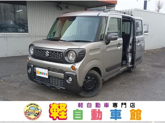 スペーシアギア(スズキ) ハイブリッドＸＺ　純正ディスプレイオーディオ　４ＷＤ　衝突軽減ブレーキ　Ｂｌｕｅｔｏｏｔｈ　ドラレコ　両側パワースライドドア　禁煙車　ＣＤ　シートヒーター　スマートキー　アイドリングストップ　ＬＥＤヘッドライト 中古車画像