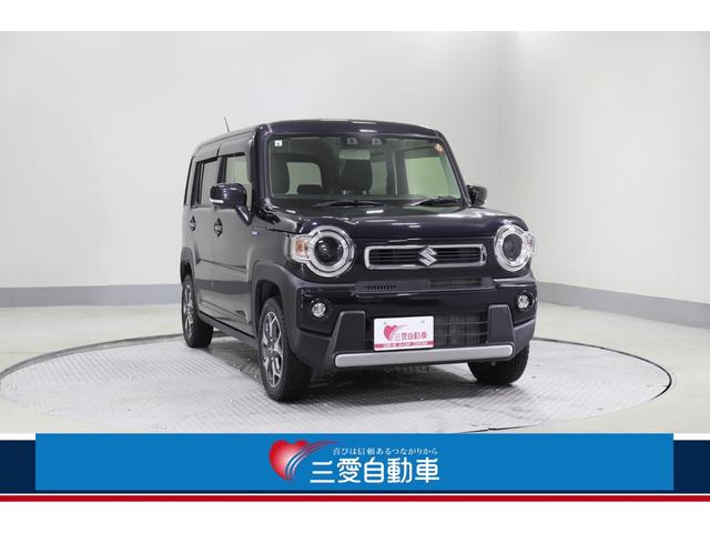 ハスラー ハイブリッドＸ　４ＷＤ　レンタアップ　社外ナビ　フルセグＴＶ　ＥＴＣ　衝突軽減サポート　Ｉストップ　レーンアシスト　コ－ナーセンサー　シートＨ　Ｈミラー　ダウンヒルアシスト　スノーモード　グリップＣ　純正ＡＷ（1枚目）