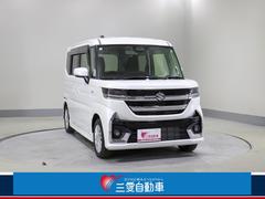 スペーシアカスタム ハイブリッドGS 4WD レンタアップ 社外ナビ フルセグTV ETC 衝突軽減サポート Iストップ 片側パワスラ シートH Hミラー ステコン クルコン ブレーキH レーンアシスト コーナーセンサー LED 純正AW 中古車画像