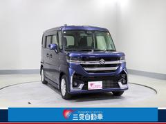 スペーシアカスタム ハイブリッドGS 4WD レンタアップ 社外ナビ フルセグTV ETC 衝突軽減サポート Iストップ 片側パワスラ シートH Hミラー ステコン クルコン ブレーキH レーンアシスト コーナーセンサー LED 純正AW 中古車画像