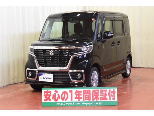 スズキ スペーシアカスタム ハイブリッドＧＳ　４ＷＤ　スズキセーフティーサポート　クルーズコントロール　ナビ　バックカメラ　シートヒーター