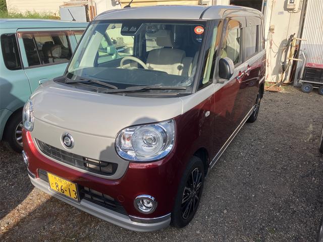 ムーヴキャンバス Ｇメイクアップ　ＳＡＩＩＩ　４ＷＤ　ワンオーナー　ＥＴＣ　バックカメラ　両側電動スライドドア　ナビ　ＴＶ　衝突被害軽減システム　オートマチックハイビーム　オートライト　ＬＥＤヘッドランプ　スマートキー　アイドリングストップ（1枚目）