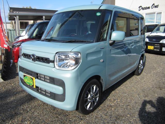 フレアワゴン(マツダ) ハイブリッドＸＧ　バックカメラ　両側スライドドア　ナビ　クリアランスソナー　レーンアシスト　衝突被害軽減システム　オートライト　スマートキー　アイドリングストップ　電動格納ミラー　ベンチシート　スタッドレスタイヤ付 中古車画像