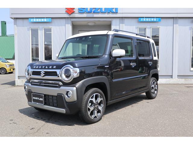 スズキ ハスラー Ｊスタイルターボ　ワンオーナー特別仕様車ハイブリッド４ＷＤターボセーフティサポート搭載アイドリングストップ横滑り防止装置パドルシフト全方位モニター付９インチナビＴＶバックカメラＬＥＤアダプティブクルーズコントロール