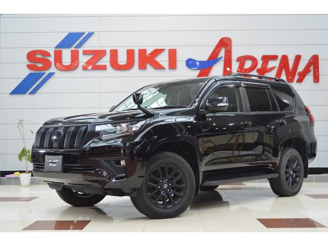ランドクルーザープラド ＴＸ　Ｌパッケージ　マットブラックエディション　ワンオーナー車ディーゼルターボ４ＷＤ黒革シートビックＸ１１インチナビＴＶバックカメラ後席モニタープリクラッシュセーフティ後退時ブレーキサポートサポートクルーズコントロールハイビームアシストＬＥＤライト（1枚目）