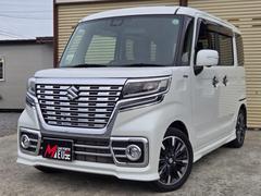 スペーシアカスタム ハイブリッドXSターボ 4WD エンジンスターター スマートキー ETC オートクルーズコントロール オートライト オートマチックハイビーム クリアランスソナー シートヒーター バックカメラ ナビ アイドリングストップ 中古車画像