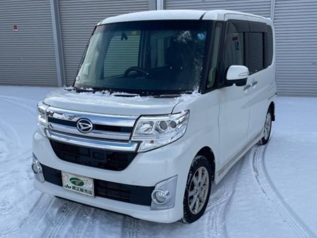 タント カスタムＸ　トップエディションＳＡ　４ＷＤ　バックカメラ　両側スライド・片側電動　ナビ　衝突被害軽減システム　スマートキー　アイドリングストップ　ベンチシート　ＣＶＴ　ＥＳＣ　アルミホイール　エアコン