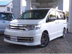 セレナ ライダー ハイパフォーマンス スペック 4WD フルエアロ ナビTV ブルートゥース フリップダウンモニター バックカメラ サイドカメラ 16インチAW HID LEDフォグ スマートキー オートライト AAC 中古車画像