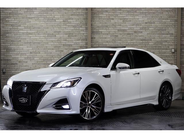 アスリートＳｆｏｕｒ４ＷＤモデリスタエアロ左右４本出マフラー　Ｎｅｗリアスモーク施工済／サンルーフ／黒革シート／トランクスポイラー／イルミスカッフプレート／前後ドラレコ／ＳＤナビ／ＤＶＤ／フルセグＴＶ／ＴＶキャンセラー／Ｂｌｕｅｔｏｏｔｈ／ＥＴＣ／サブウーファー