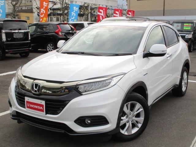 VEZEL(ヴェゼル)（ホンダ）ハイブリッドＸ・ホンダセンシング　４ＷＤ　メモリーナビ　ＥＴＣ　バックカメラ　シートヒーター　オートクルーズコントロール　アイドリングストップ　ＵＳＢ入力端子　オートライト　衝突防止システム　ＬＥＤヘッドランプ　レーンアシスト　ＡＢＳ 中古車画像