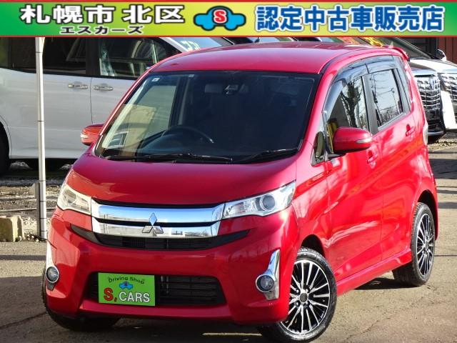 ｅＫカスタム(三菱) Ｔ　ｅ−アシスト　保証１年／走行距離無制限　４ＷＤ　衝突軽減ブレーキシステム　純正ナビ　地デジ　バックカメラ　Aftermarketエンジンスターター　シートヒーター　Aftermarket１５インチアルミ　ＨＩＤ　ウインカーミラー　横滑り防止　寒冷地 中古車画像