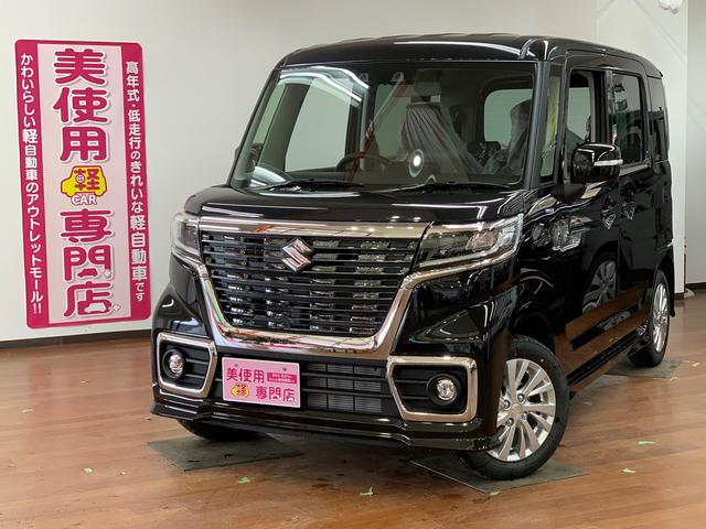 ハイブリッドGS 4WD スズキセーフティサポート デュアルカメラブレーキ マイルドハイブリッド アイドリングストップ 片側電動スライド LEDライト シートヒーター プッシュスタート 14インチ純正アルミホイール(1枚目)