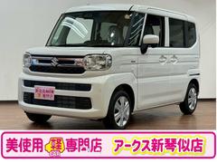 スペーシア　ハイブリッドＧ　４ＷＤ　シートヒーター　アイドリングストップ　横滑防止　プッシュスタート　ステアリングコントローラー　ＬＥＤヘッドライト（スズキ）