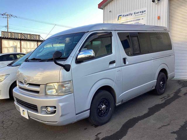 ハイエースワゴン(トヨタ) 　ＤＸ　４ＷＤ　ソーラーパネル　換気扇　べバストヒーター　ベッドキット　ＥＴＣ　１００Ｖ電源　サブバッテリー　テーブル　ＨＤＤオーディオ　網戸 中古車画像