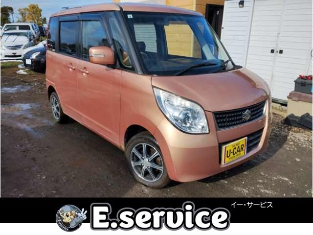 パレット(スズキ) Ｘ　車検有り　シートヒーター　スマートキー　キーレス　ベンチシート　フルフラットシート　両側スライド片側電動ドア　ＡＢＳ　盗難防止装置　修復歴無し　（橙Ｍ） 中古車画像