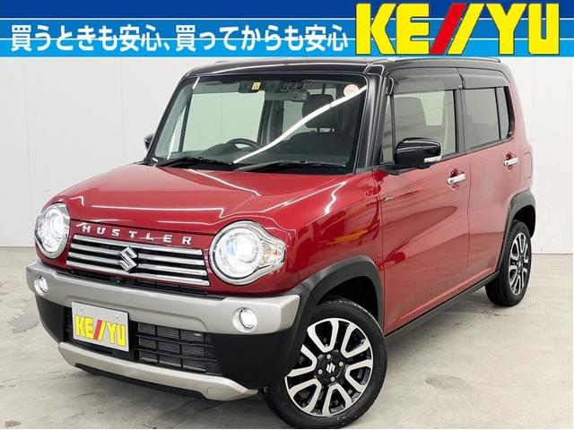 スズキ ハスラー ＪスタイルＩＩターボ　４ＷＤ　純正メモリーナビ　フルセグＴＶ　Ｂｌｕｅｔｏｏｔｈ　ＵＳＢ　アラウンドビューモニター　シートヒーター　衝突被害軽減ブレーキ　クルーズコントロール　ハーフレザーシート　キセノンヘッドライト　禁煙