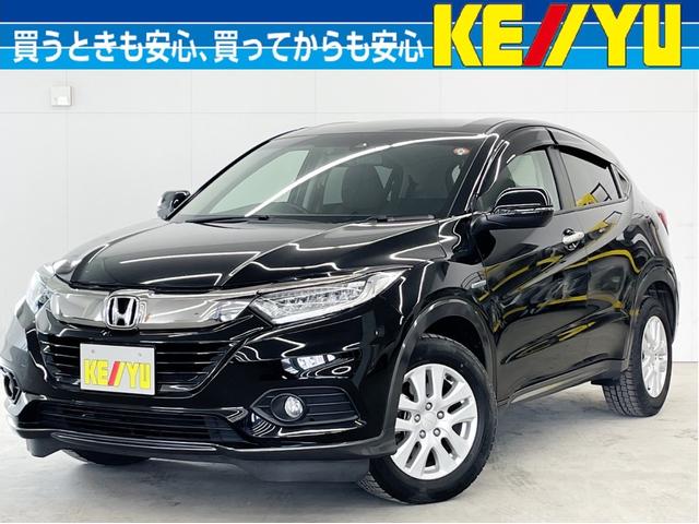 ホンダ ヴェゼル ハイブリッドＸ・ホンダセンシング　４ＷＤ　寒冷地仕様　純正エンジンスターター　純正７インチナビ　フルセグＴＶ　Ｂｌｕｅｔｏｏｔｈ　バックカメラ　追従クルコン　衝突被害軽減ブレーキ　レーンアシスト　コーナーセンサー　シートヒーター　禁煙