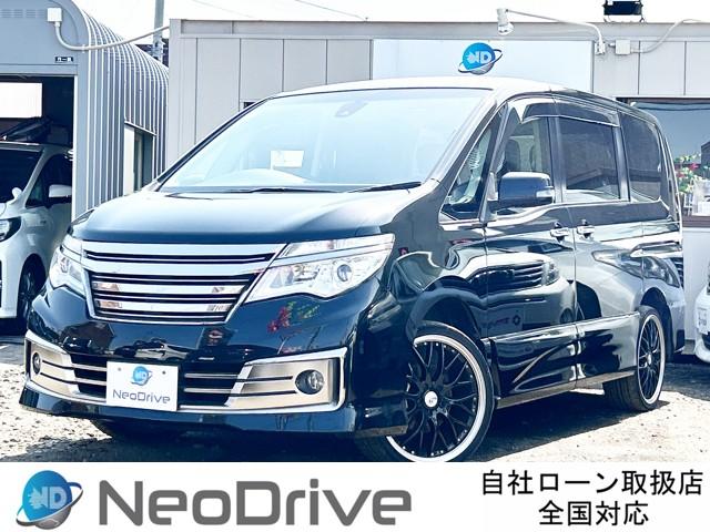 日産 セレナ ライダー　ブラックライン　４ＷＤ　本州仕入　寒冷地仕様　両側パワースライドドア　純正８インチナビ　フルセグＴＶ　バックカメラ　ＬＥＤヘッドライト　社外シートカバー　１９インチアルミ　クルーズコントロール　札幌　函館　北海道