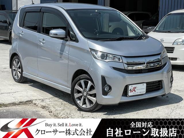 三菱 ｅＫカスタム Ｔ　４ＷＤ　エンジンスターター　純正ナビ