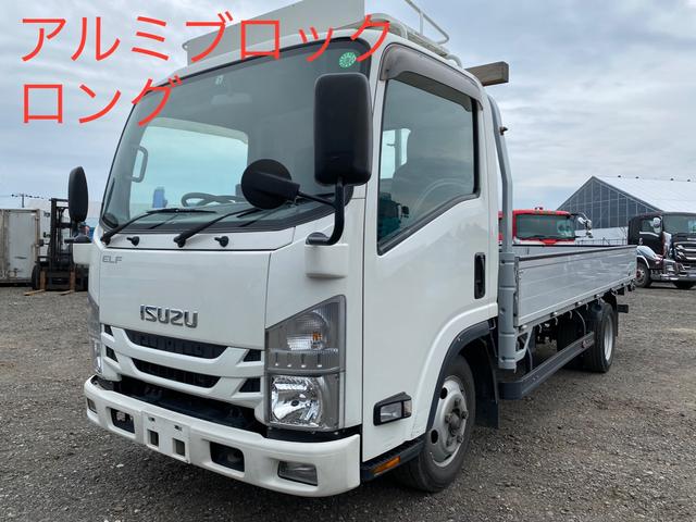 エルフトラック いすゞ ロングフラットロー アルミブロック平ボデー 5mt 社外ナビ etc車載器 積載2トン 総重量5トン未満 型式nlr85ar 北海道 ロングフラットロー アルミブロック平ボデー 5mt 社外ナビ etc車載器 積載2トン 総重量5トン未満
