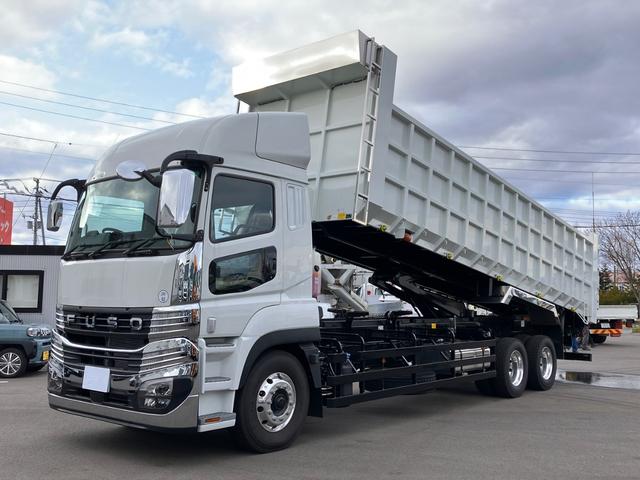 令和７年式　三菱スーパーグレート　ロング深ダンプ ロング深ダンプ３０．３立米　片開き　ツーデフ　「問合せ番号：３４１０」