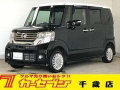 ホンダ　Ｎ−ＢＯＸカスタム　Ｇ　Ｌパッケージ　☆４ＷＤ☆夏冬タイヤ☆純正ナビ☆バックカメラ☆フルセグＴＶ☆ＤＶＤ再生☆ＢＴ対応☆スマートキー☆純正エンジンスターター☆片側電動スライドドア☆ＥＴＣ☆電動格納ミラー☆オートライト☆オートエアコン☆