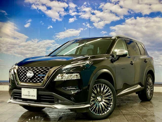 エクストレイル オーテック　ｅ－４ＯＲＣＥ　アドバンスドパッケージ　アラウンドビューモニター　ＥＴＣ２．０　ルーフレール　４ＷＤ　シートヒータ　Ｂｌｕｅｔｏｏｔｈ接続　禁煙車　インテリジェントキー　パワーシート　オートトランク　パーキングアシスト　クリアランスソナー（1枚目）