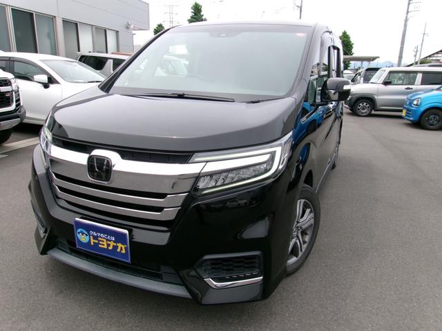 ｅ：ＨＥＶスパーダ　Ｇ・ＥＸ　ホンダセンシング　純正１０インチナビ　バックカメラ　前後ドライブレコーダー　シートヒーター　純正１６インチアルミホイール　ビルトインＥＴＣ　ハーフレザーシート　両側パワースライドドア　電動パーキング　ＤＶＤ再生