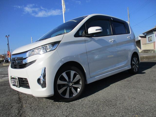 eKカスタム T e-アシスト ドライブレコーダー バックカメラ ナビ TV 衝突被害軽減システム オートライト HID スマートキー 電動格納ミラー ベンチシート CVT 盗難防止システム ABS ESC CD DVD再生 USB(1枚目)