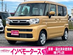 スペーシア ハイブリッドG 届出済未使用車/スズキセーフティサポート/LEDヘッドライト/オートライト/スマートキー/プッシュスタート/オートエアコン/アイドリングストップ/衝突被害軽減ブレーキ/コーナーセンサー/ステリモ付き/ 中古車画像